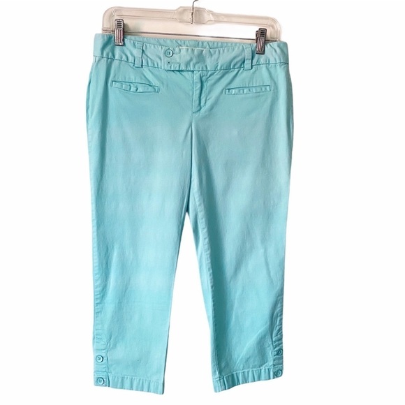 lLOFT Capris Pants Aqua Green Size 4P - Picture 6 of 6